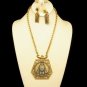 Fabulous Signed ART Vintage Egyptian Revival Necklace and Earrings Set