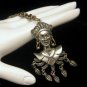 Signed ART Vintage Pendant Necklace Asian Princess Dangles