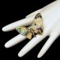 Vintage Nude FAIRY Brooch Pin Colored Confetti Butterfly Wings