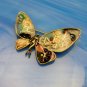 Vintage Nude FAIRY Brooch Pin Colored Confetti Butterfly Wings