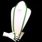 Vintage Long 1-2 Multi Strand Necklace Large Chunky Green Lucite Beads
