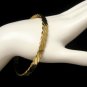 Vintage Goldtone Bangle Bracelet Shiny Swirls Around Very Pretty