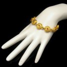 Vintage Link Bracelet Love Knots Embossed Granulated Beaded Finish