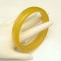 Vintage Bangle Bracelet Mid Century Lucite Moonglow Yellow Butterscotch Large 8 inches