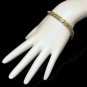 Vintage Two Tone Bracelet Sleek Classy Granulated Goldtone Silvertone Links