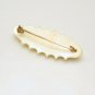 Vintage "Mother" Brooch Pin Mid Century Carved Mother of Pearl MOP Oval Metal