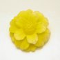 Vintage Large Figural Yellow Flower Brooch Pin Plastic Petals Realistic