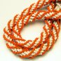 Vintage Torsade Multi Strand Necklace White Coral Glass Seed Beads