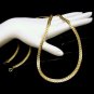 Vintage KOREA Long Goldtone Thick Interlocking Chain Necklace