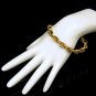 Chunky Vintage Statement Bracelet Thick 8 inch Goldtone Rope Chain Shiny