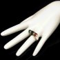 925 Sterling Silver Vintage Ring Inlaid Jade Onyx Carnelian Marcasites
