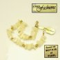 ROMAN Vintage Bracelet Mother of Pearl MOP Goldtone Beads NOS with Tag