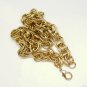 Vintage Chunky Classic Long Statement Necklace Heavy Goldtone Double Links Chain