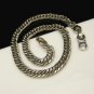 MONET Vintage Necklace Thick Chunky Silvertone Cable Chain with Extender