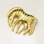 Vintage Brooch Pin Figural ZEBRA Shiny Textured Great Detail Nice Quality