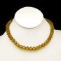 ART DECO Vintage Necklace Czech Crystal Yellow Glass Beads