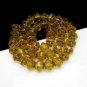 ART DECO Vintage Necklace Czech Crystal Yellow Glass Beads