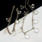 Vintage Art Deco Style Necklace Bracelet Set Mid Century Briolette Crystals Sparkling