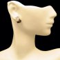Black Glass Rhinestones Stars Vintage Post Earrings Classy Elegant