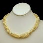 Vintage Necklace Faux Pearls Mid Century 5 Multi Strands Torsade Style Bridal Classic