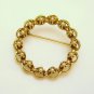 Vintage Faux Pearls Circle Brooch Pin Mid Century Open Wreath Style Charming Unique Delicate