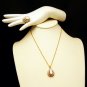 Lind 14KT HGE CZ Stones Vintage Necklace Cocktail Ring Heavy Gold Plated