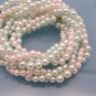 Vintage Faux Pearls Torsade Necklace Mid Century Green White 3 Multi Strand Very Elegant