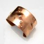 HAND MADE Wide Vintage Copper Cuff Bracelet Mid Century Chased Hammered