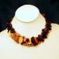 Shimmery Copper Colored Discs Vintage Collar Necklace Light Weight Stylish