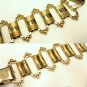 Vintage Book Chain Necklace Victorian Style Mid Century Etched Large Chunky Links