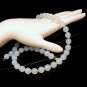 Vintage Necklace Mid Century Glass Beads Blue Opalescent Faux Moonstone Sterling Clasp