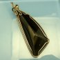 Large OBSIDIAN Sterling Silver Vintage Pendant Mid Century Wire Wrap Artisan Unique Stone