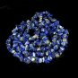 Vintage Lapis Lazuli Necklace Mid Century Gemstone Chips 36 inch Beautiful Color Variations