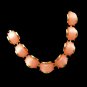 Vintage Lucite Necklace Pink Moonglow Stones Mid Century Choker Retro Chunky