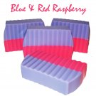 Blue and Red Raspberry - Handmade All Natural Shea Butter Soap - 2 layers of pure goodness 4.5 oz