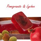 Pomegranate and Lychee with Pumice Ground - Handmade Natural Honey Soap - 4.2 oz