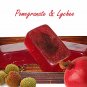 Pomegranate and Lychee with Pumice Ground - Handmade Natural Honey Soap - 4.2 oz