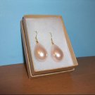 Big Teardrop South Seashell Pearl Bead Pierced Earring - Pink Big Teardrop South Seashell Pearl Bead Pierced Earring - Pink