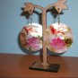 Natural Shell Dangle Earring - Pink Floral