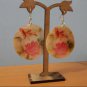 Natural Shell Dangle Earring - Pink Floral