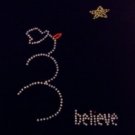 Snowman Believe Swarovski Tshirt