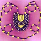 Black and Yellow Beaded Bag