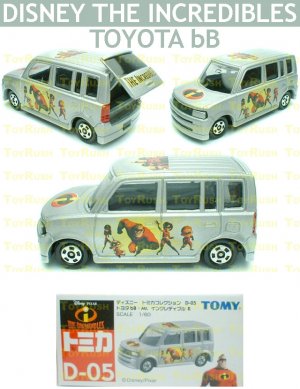 Tomy Tomica Disney Edition Diecast : #D-05 The Incredibles on Toyota bB / SCION xB