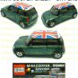 Tomy Tomica Lottery Series X : #L10-08 Mini Cooper Green With UK Flag Top