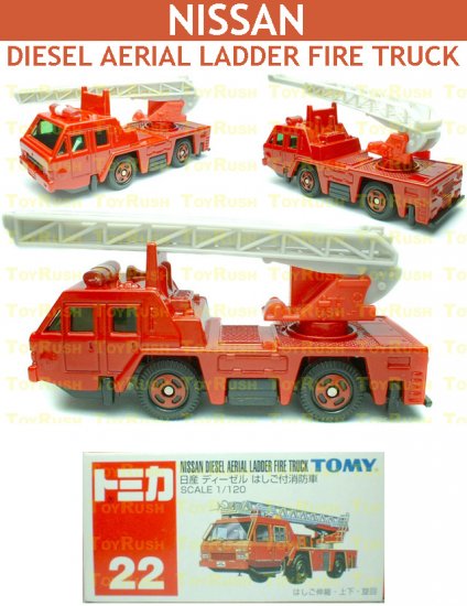 Tomy Tomica Diecast : #22 Nissan Diesel Aerial Ladder Fire Truck