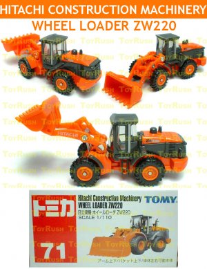 Tomy Tomica Diecast : #71 Hitachi Construction Machinery Wheel Loader ZW220