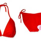 New Sexy Red String Bikini Top & Matching Tie Sides Bottom