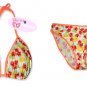 New Orange Daisy Lemons String Bikini Top & Matching Bottom