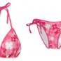 New Pink White Daisy Flower String Bikini Top & Matching Tie Sides Bottom
