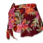 New Pink Tropical String Bikini Top With Matching Tie Sides Bottom & Cover Skirt